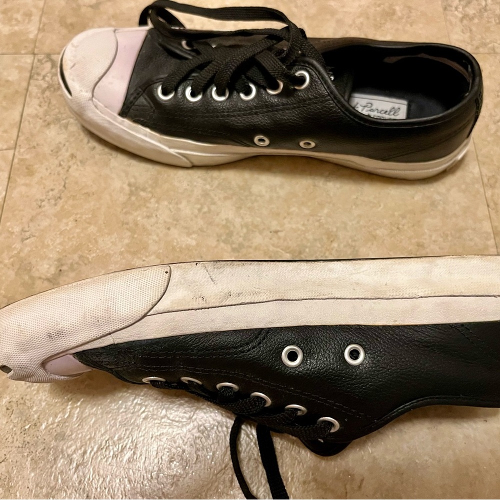 Converse Jack Purcell Black and White Sneakers - Picture 9 of 15